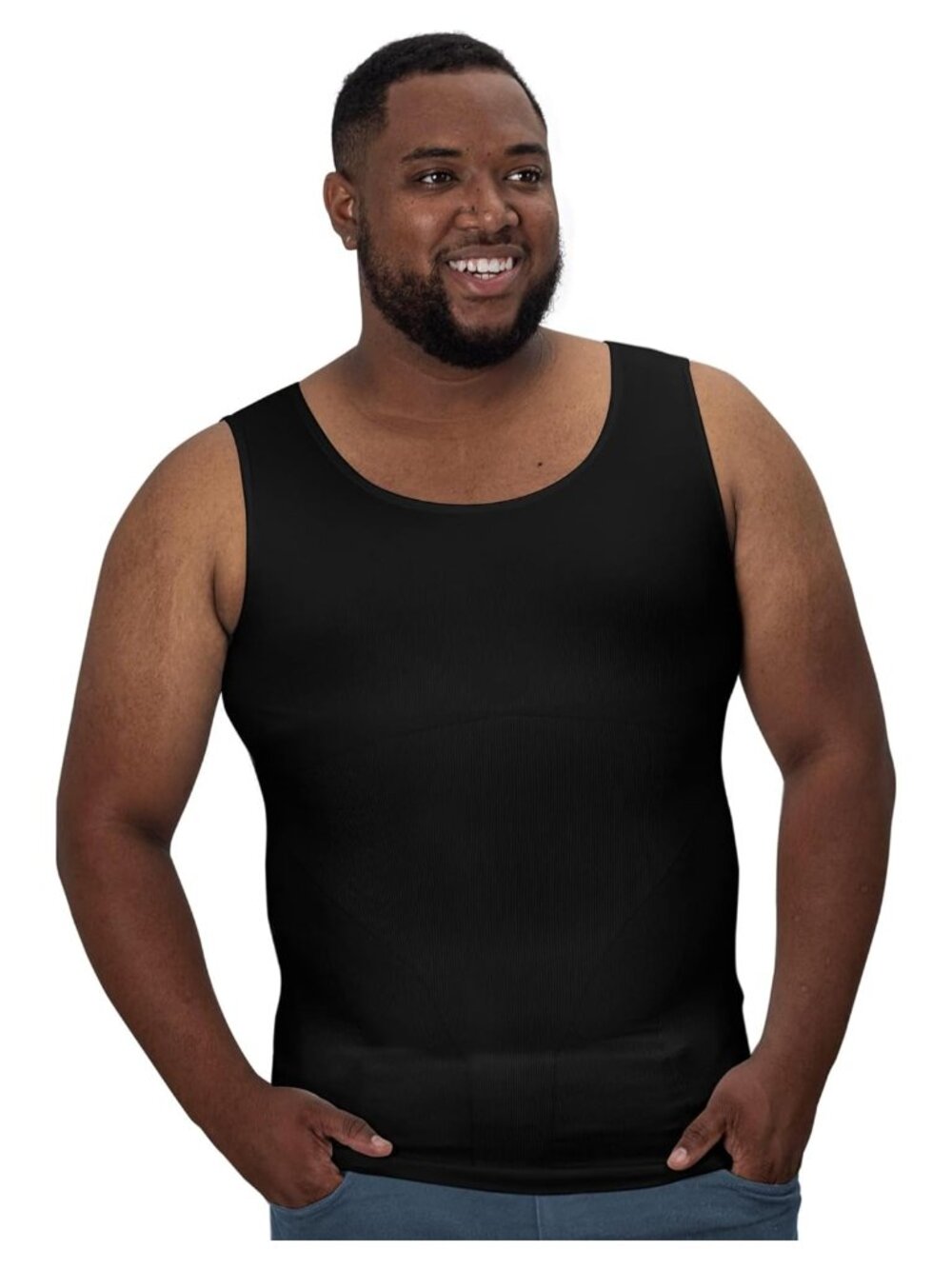 Men's Gynecomastia Compression Tank Top Slimming Undershirt Big & Tall